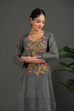 Hand Made Pure Jamdani Floral Soft and Fine Cotton Kurta with Pant and Dupatta P 18