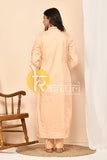 Peach long kurta with pant set