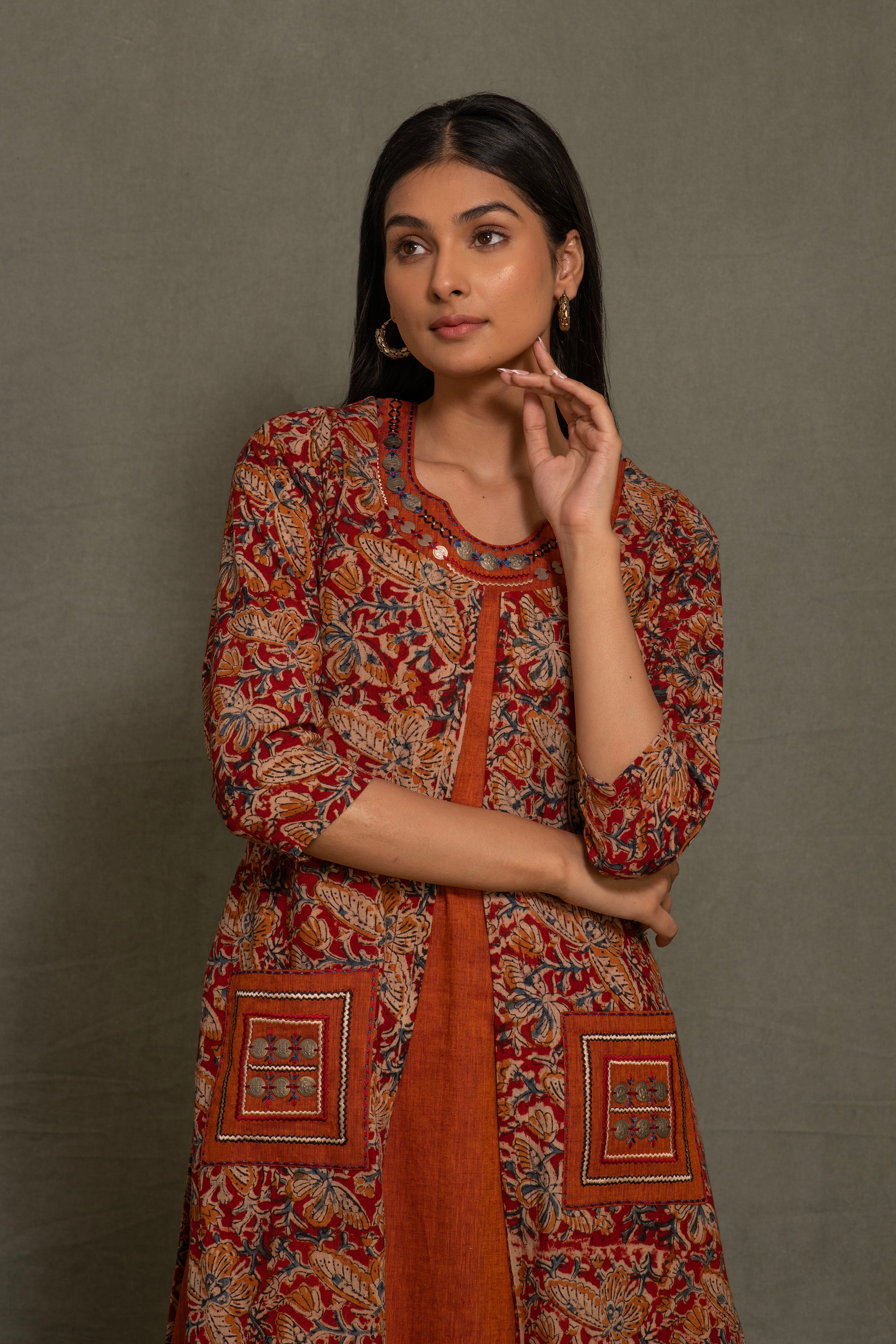 SOUTH COTTON DRESS WITH INTRICATE EMBROIDERY