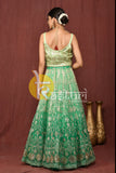 Sea green heavy embroidered lehenga choli set