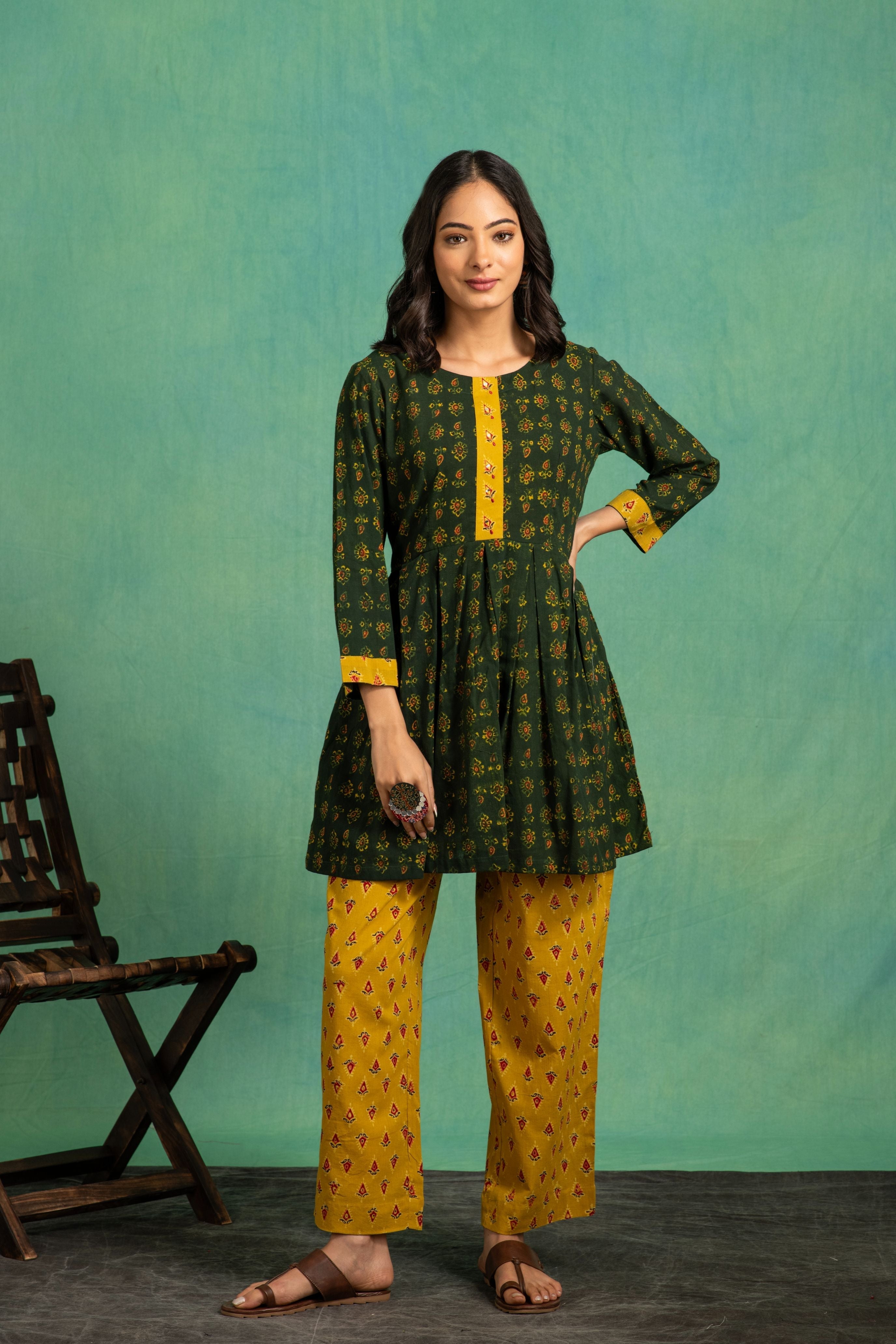 Ajrakh Handblock Pure Cotton Stylish Coord Sets