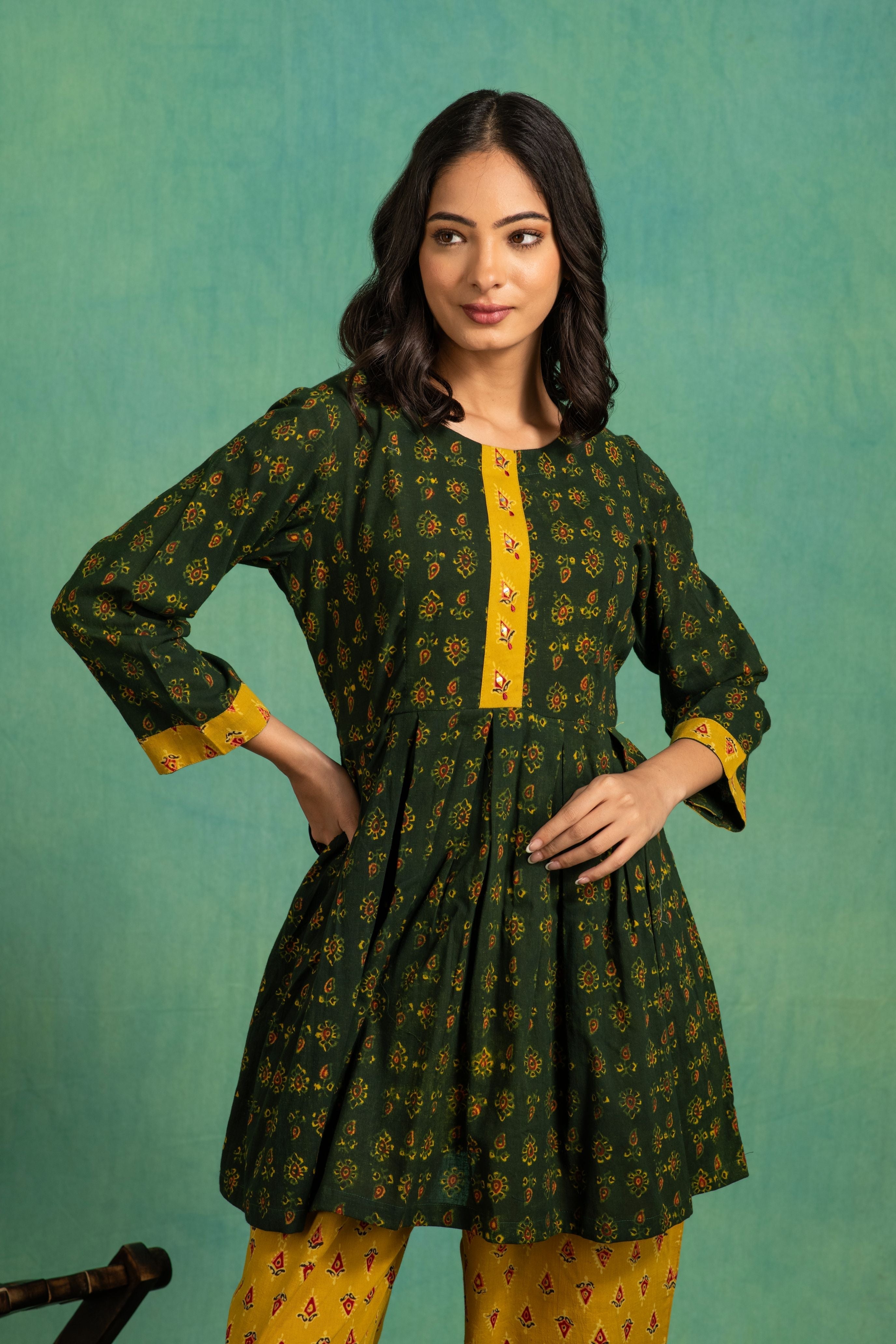 Ajrakh Handblock Pure Cotton Stylish Coord Sets