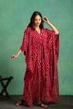 Ajrakh Handblock Pure Cotton one Piece Kaftan Dress