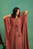 Ajrakh Handblock Pure Cotton one piece kaftan Dress