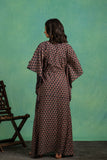Ajrakh Handblock Pure cotton One Piece Kaftan Dress