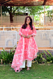 A Fine Jamdani classic kurta Pant Set With Dupatta JD 08