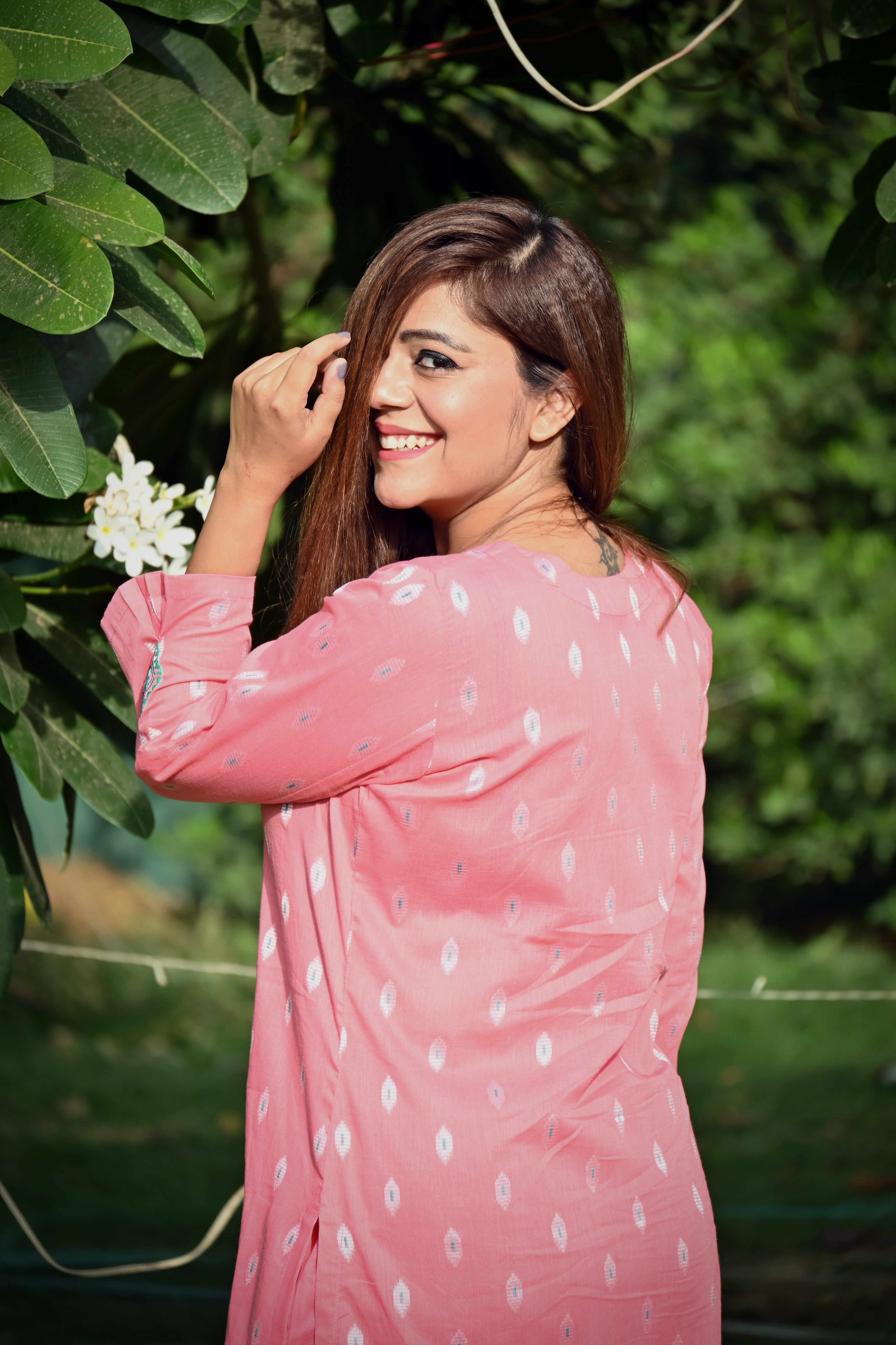 Premium quality pure cotton kurta set with matching bottom