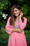 Premium quality pure cotton kurta set with matching bottom