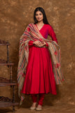 Flared anarkali  kurta set with dupatta