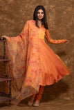 Flared anarkali  kurta set with dupatta