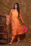 Flared anarkali  kurta set with dupatta