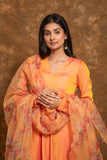 Flared anarkali  kurta set with dupatta