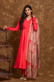 Flared anarkali  kurta set with dupatta