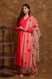 Flared anarkali  kurta set with dupatta