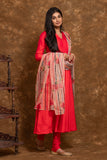 Flared anarkali  kurta set with dupatta