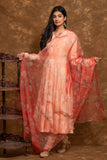 Flared anarkali  kurta set with dupatta