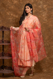 Flared anarkali  kurta set with dupatta