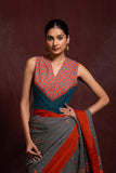 VERSATILE COTTON BLOUSE WITH MIX OF PRINTS AND PATTERNS