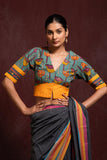 VERSATILE COTTON BLOUSE WITH MIX OF PRINTS AND PATTERNS