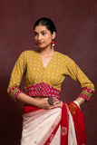 VERSATILE COTTON BLOUSE WITH MIX OF PRINTS AND PATTERNS