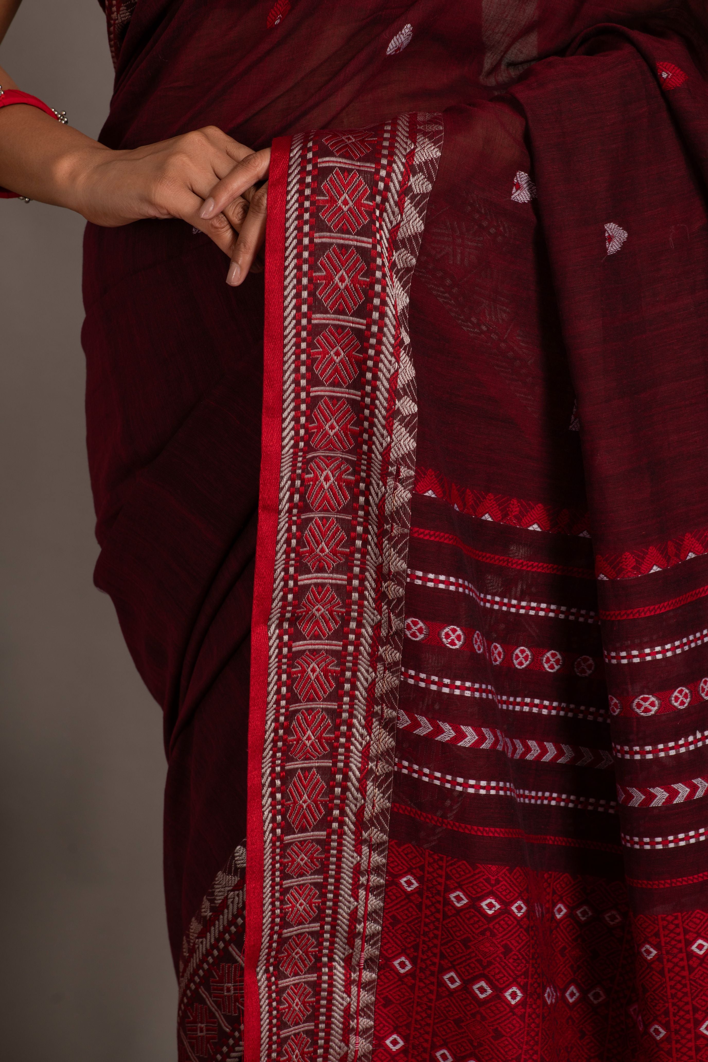 Assam khadi  weave handloom sarees with blouse.