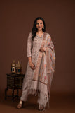 Banarasi Weave Kurta and Dupatta with Solid Colour Bottom