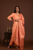 Banarasi weave kurta and dupatta with solid colour bottom