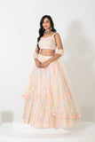 WHIMSICAL FUSION LEHENGA SET WITH OPULENT EMBELLISHMENT