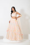 WHIMSICAL FUSION LEHENGA SET WITH OPULENT EMBELLISHMENT