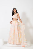 WHIMSICAL FUSION LEHENGA SET WITH OPULENT EMBELLISHMENT