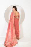 Classy embroidered tissue shimmer saree