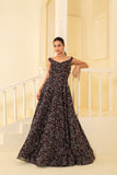 Heavy Sequins Gown With off Sholder Neckline