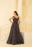 Heavy Sequins Gown With off Sholder Neckline