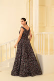 Heavy Sequins Gown With off Sholder Neckline