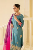 Heavy gotta patti embroidered suit set with luxurious ombre dupatta