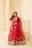 HERITAGE HUE LEHENGA SET WITH CRAFTED EMBROIDERY