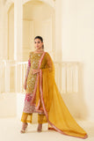 Heavy over all embroidered suit set with graceful dupatta