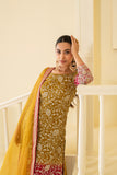 Heavy over all embroidered suit set with graceful dupatta