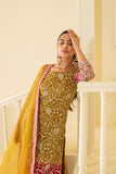 Heavy over all embroidered suit set with graceful dupatta