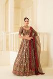 DREAMY DRAPE LEHENGA SET WITH DELICATE PATTERNS AND NECKLINE