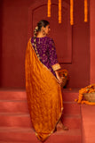 Purple kurta set in silk blended with tulip pants