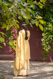 Golden Glow Viscose Organza Suit Set