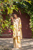 Golden Glow Viscose Organza Suit Set