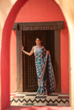 Ocean Gleam Saree