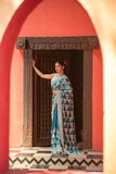 Ocean Gleam Saree