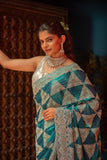 Ocean Gleam Saree