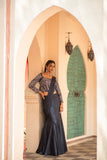 Midnight Elegance Embroidered Lehenga Set