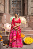 Radiant Bandhani Gota Patti Lehenga