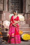 Radiant Bandhani Gota Patti Lehenga