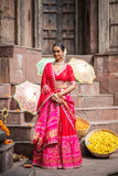 Radiant Bandhani Gota Patti Lehenga